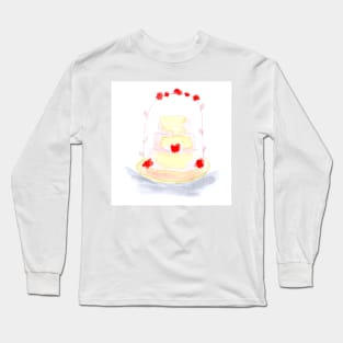 Wedding, cake, banquet, sweet treat, tasty, food, watercolor, illustration Long Sleeve T-Shirt